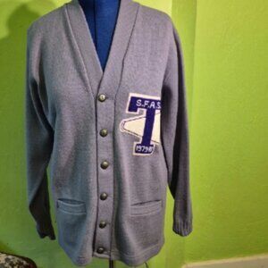 DehenKnittingCo.varsity SweaterSz.42. Date1979/1981. SFASU.VintageCollege(#1835)